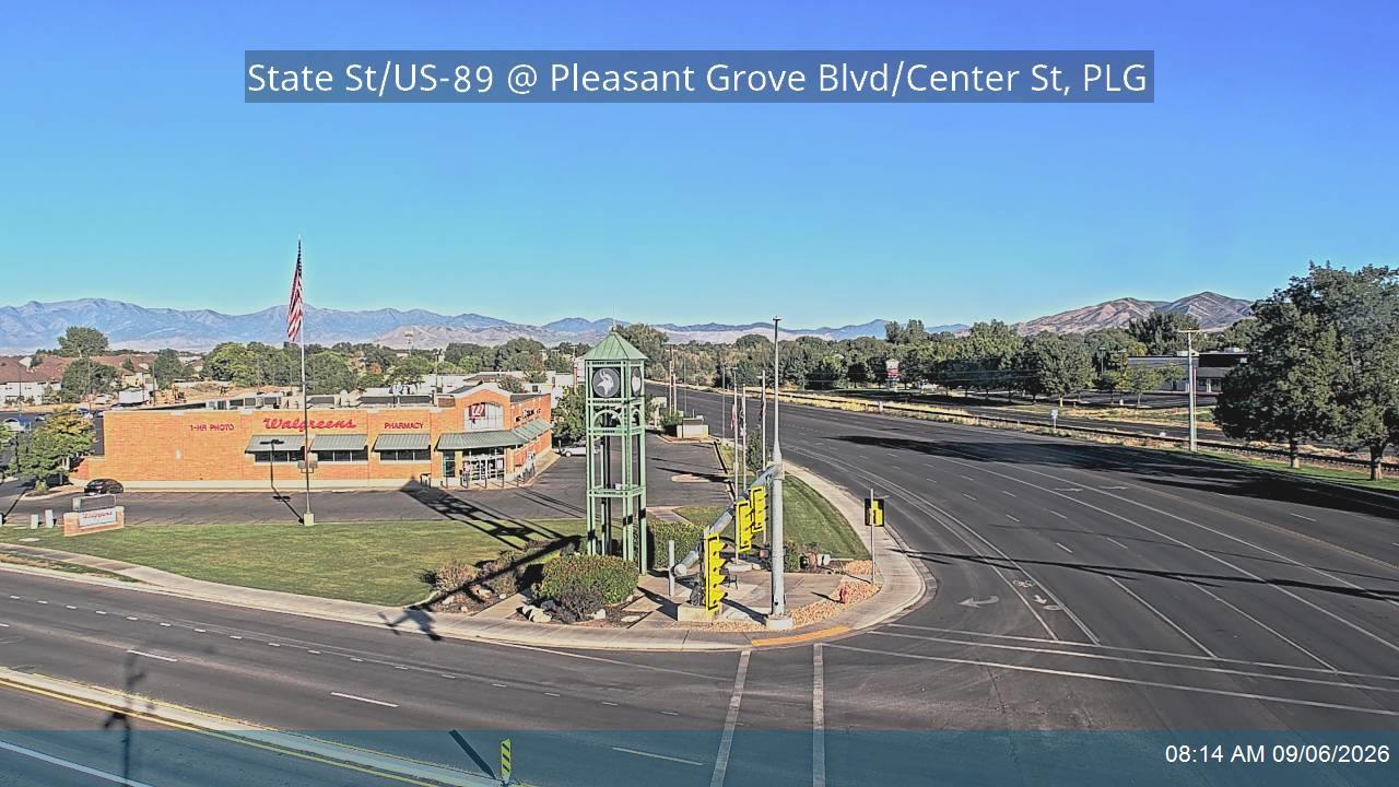 State St / US-89 @ Pleasant Grove Blvd / Center St, PLG live camera view