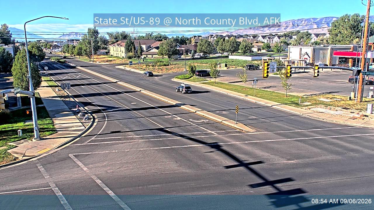 State St / US-89 @ North County Blvd / 1100 E / SR-129, AFK live camera view