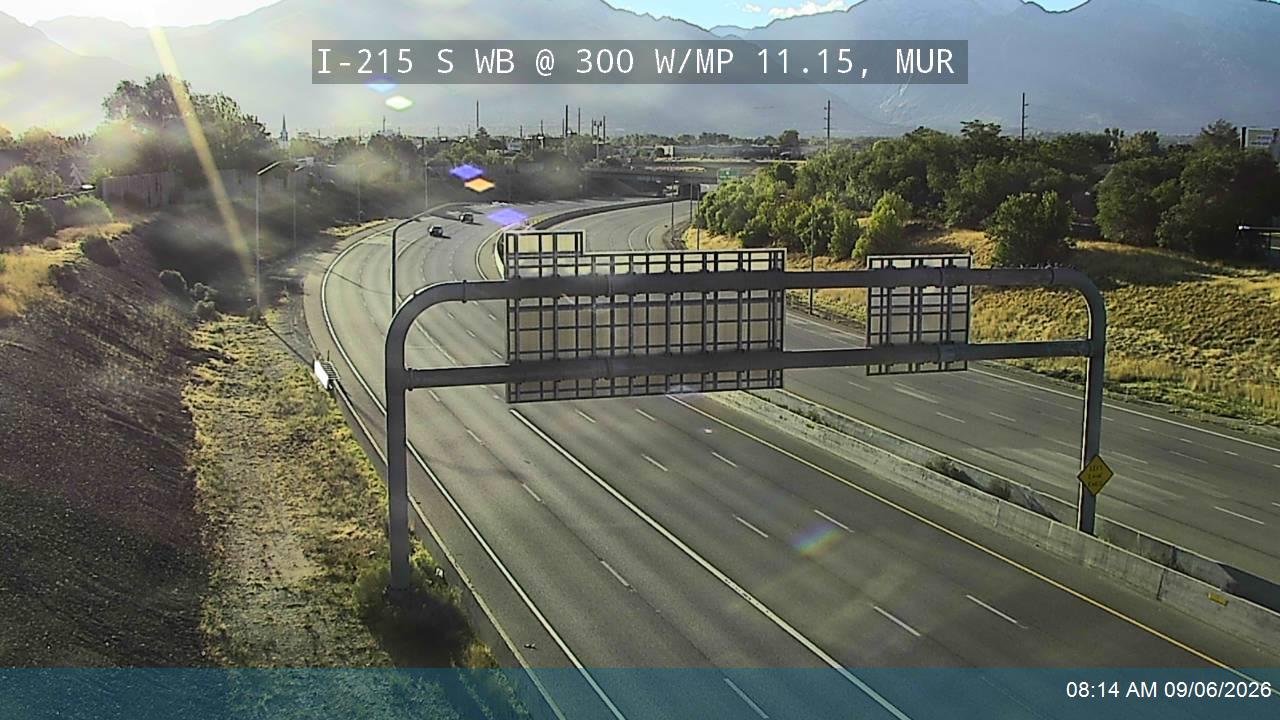 I-215 S WB @ 300 W / MP 11.15, MUR live camera view