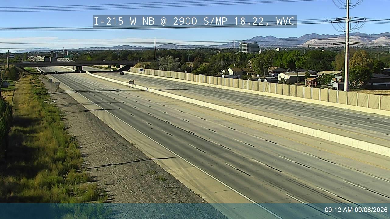 I-215 W NB @ 2900 S / MP 18.22, WVC live camera view