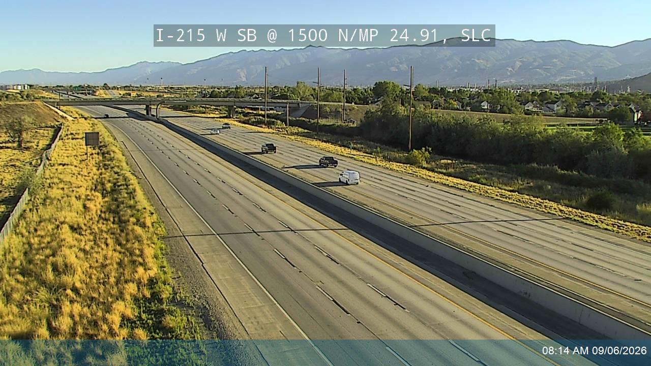 I-215 W SB @ 1500 N / MP 24.91, SLC live camera view