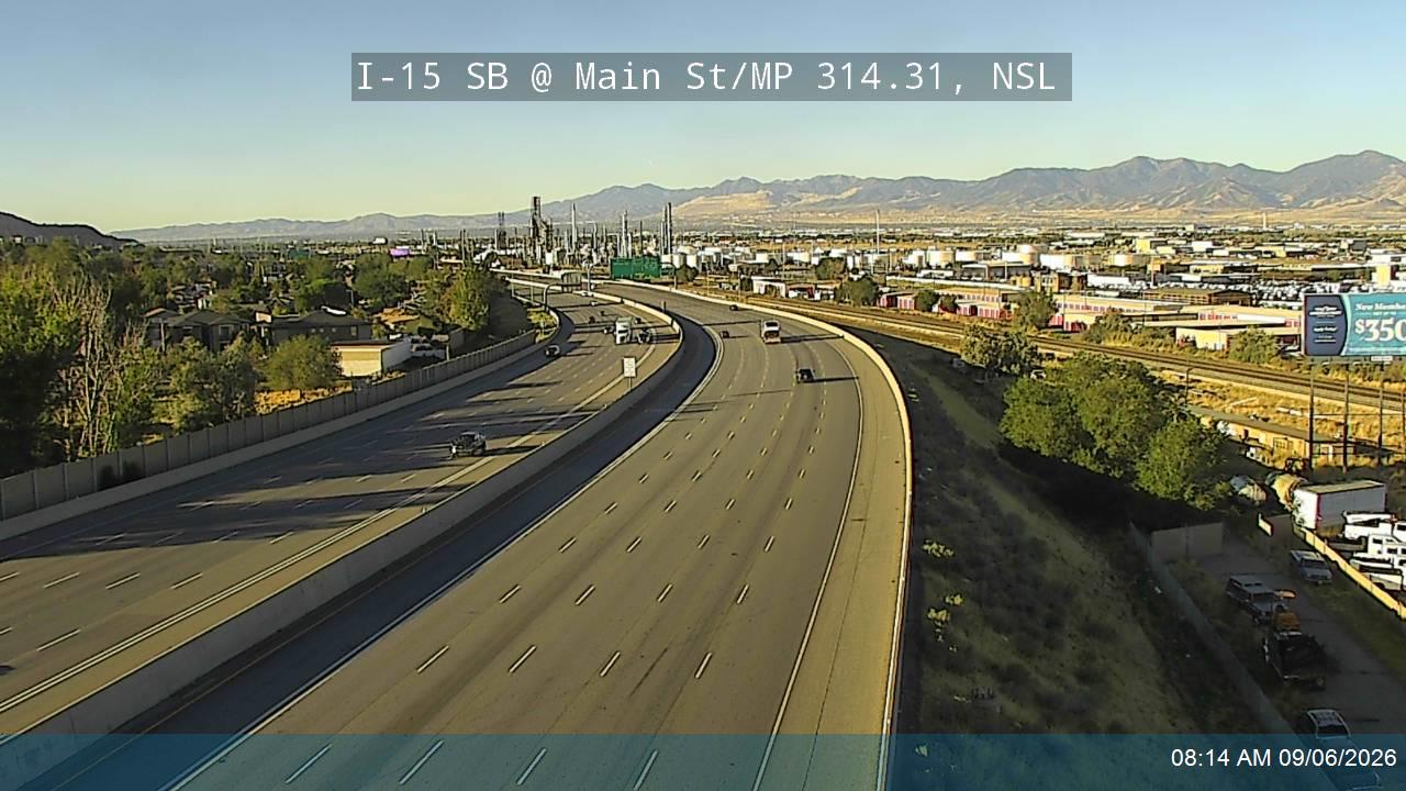 I-15 SB @ Main St / MP 314.31, NSL live camera view