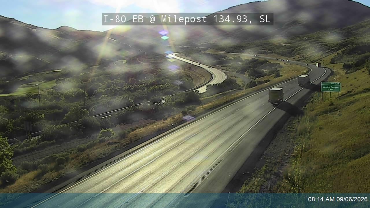 I-80 / Parleys Canyon EB @ Milepost 134.93, SL live camera view