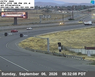 I-215 : (260) Placentia Avenue live camera view