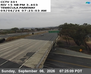 I-15 : (301) Temecula Parkway live camera view