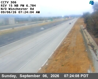 I-15 : (306) N/O Winchester Rd live camera view