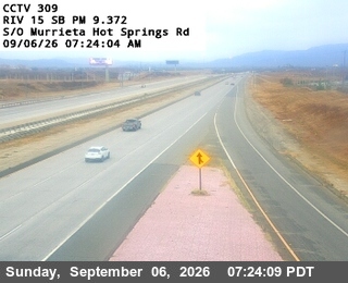I-15 : (309) S/O Murrieta Hot Springs Rd live camera view