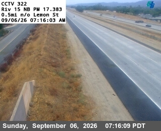 I-15 : (322) North of Lemon Street live camera view