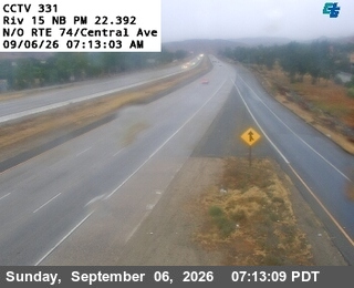 I-15 : (331) North of SR-74 / Central Avenue live camera view