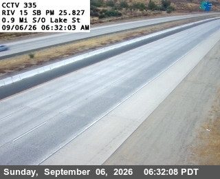 I-15 : (335) 0.9 Miles South of Lake Street live camera view