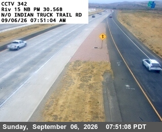 I-15 : (342) North of Indian Truck Trail Road live camera view