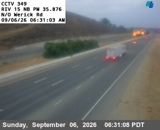 I-15 : (349) North of Werick Road live camera view