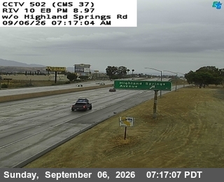 I-10: (502) West of Highland Springs Avenue live camera view