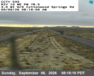 I-10 : (533) West of Cottonwood Springs Road live camera view
