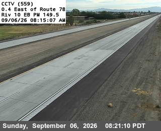 I-10 : (559) East of SR-78 live camera view