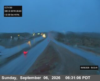 I-15 : (593) at Oak Hill Rd live camera view