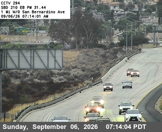 I 210: (294) 1 mi w/o San Bernardino Ave. live camera view