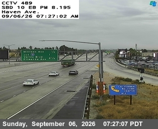 I - 10 : (489) Haven Ave. live camera view