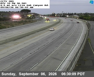 I-10 : (283) 0.5 mi w/o Live Oak Canyon Rd. live camera view