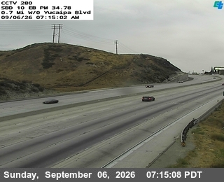 I-10: (280) 0.7 mi w/o Yucaipa Blvd live camera view