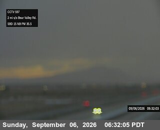I-15 : (597) 2 mi s/o Bear Valley Rd. live camera view