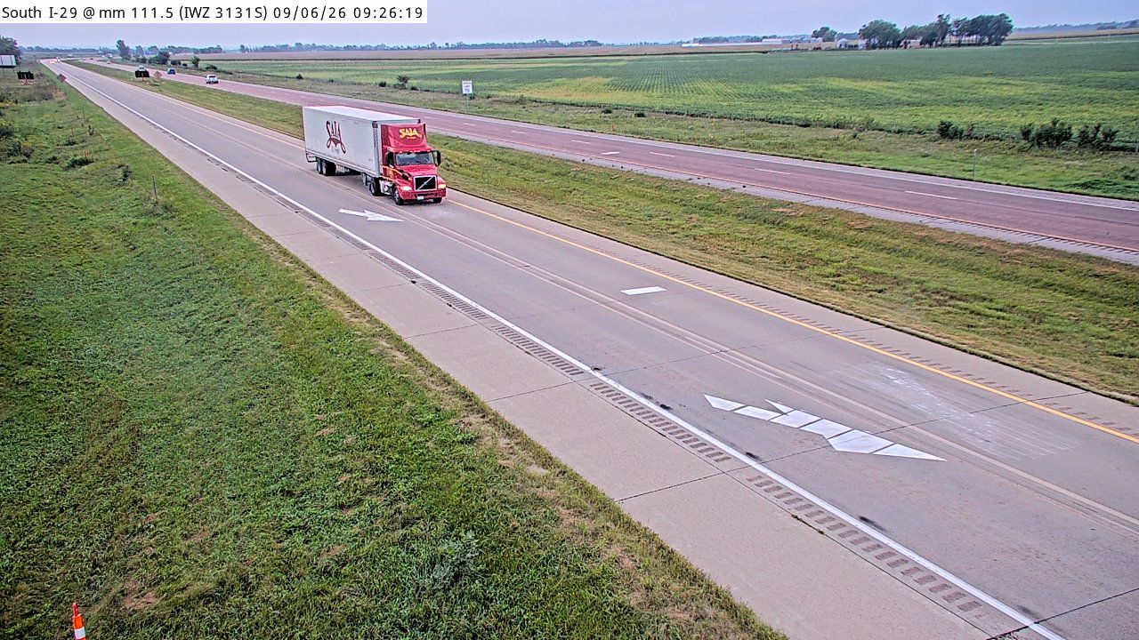 I-29 @ MM 111.5 (IWZ 3131S) live camera view