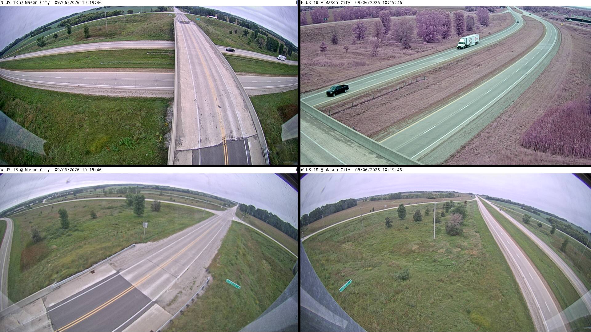 US 18 MM 190 @ Mason City US18 live camera view