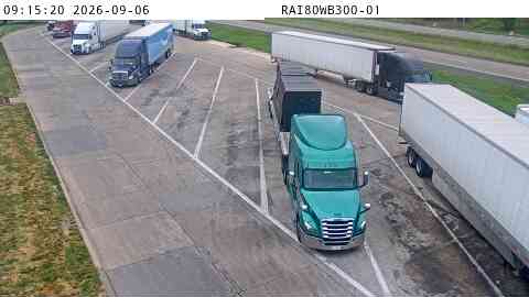 Rest Area: I-80 WB MM 300 near Davenport live camera view