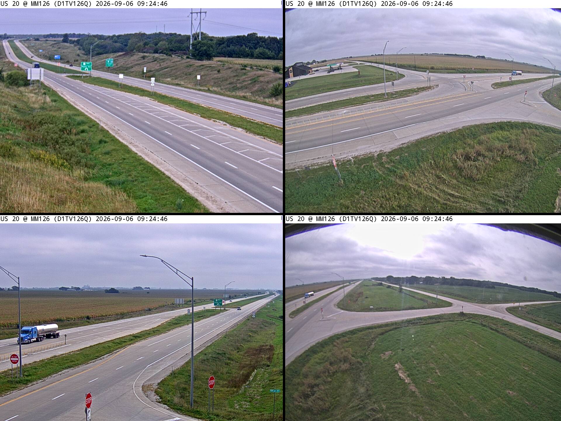 US 20 @ MM 126.20 - Quad live camera view
