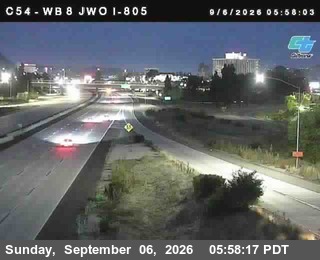 (C 054) I-8 : Just West Of I-805 live camera view