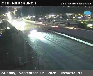 (C058) I-805 : Just North Of I-8 live camera view