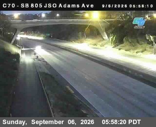 (C070) I-805 : Just South of Adams Ave live camera view