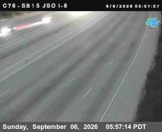 (C076) I-15 : Just South Of I-8 live camera view