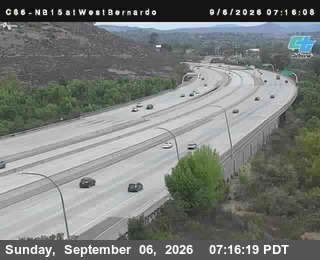 (C 086 )I-15 : West Bernardo Drive / Pomerdo live camera view