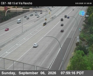 (C087) I-15 : Via Rancho Parkway live camera view