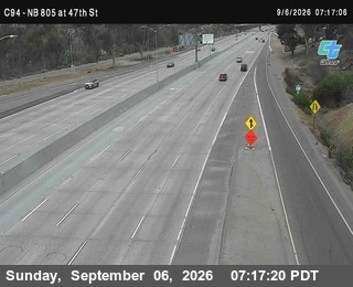 (C094) NB 805 : 47th Street (on ramp) live camera view