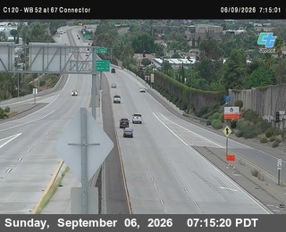 (C120) SR-52 : SR-67 Northbound Connector live camera view