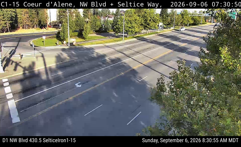 Northwest Blvd Seltice Ironwood live camera view