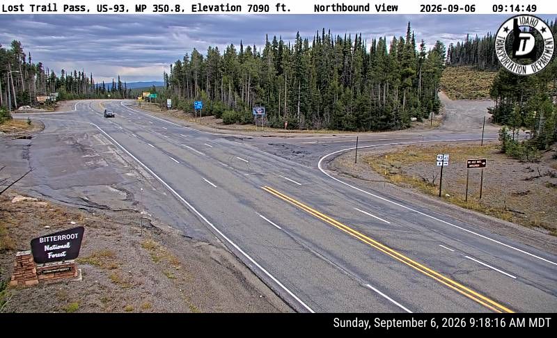 US-93 Lost Trail Pass live camera view