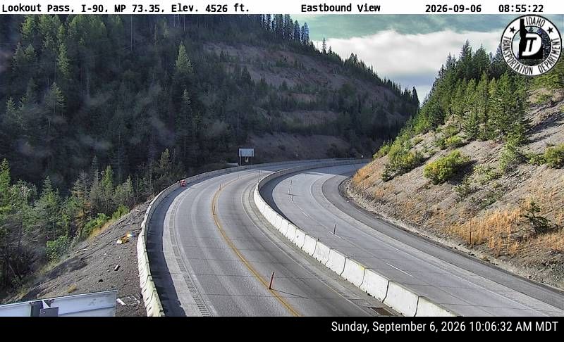 I-90 Lookout Pass live camera view
