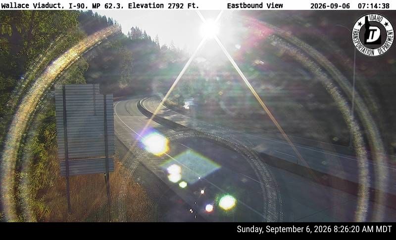 I-90 Wallace live camera view