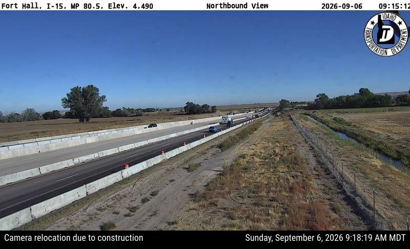 I-15 Fort Hall live camera view