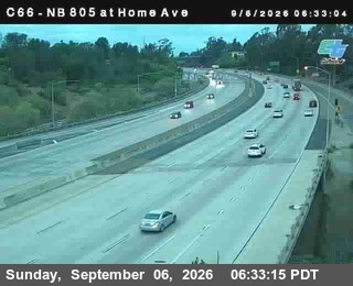 (C066) NB 805 : Home Avenue (On Ramp) live camera view