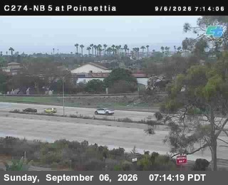 (C274) I-5 : NB at Poinsettia Lane live camera view