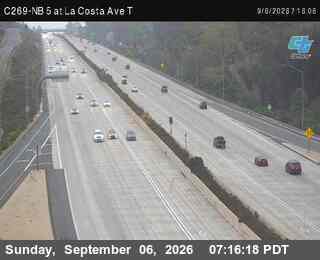 (C269) I-5 : NB at La Costa Ave Top live camera view