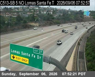 (C513) I-5 : SB North of Lomas Santa Fe T live camera view