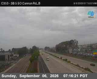 (C353) I-5 : SB SO Cannon Rd B live camera view