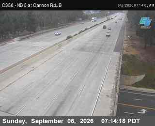 (C356) I-5 : NB at Cannon Rd B live camera view