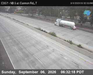 (C357) I-5 : NB at Cannon Rd T live camera view