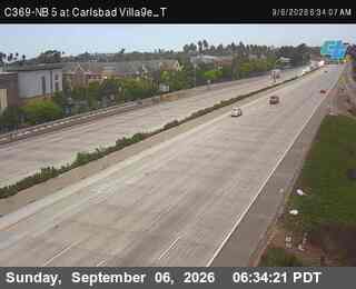 (C369) I-5 : NB at Carlsbad Village T live camera view